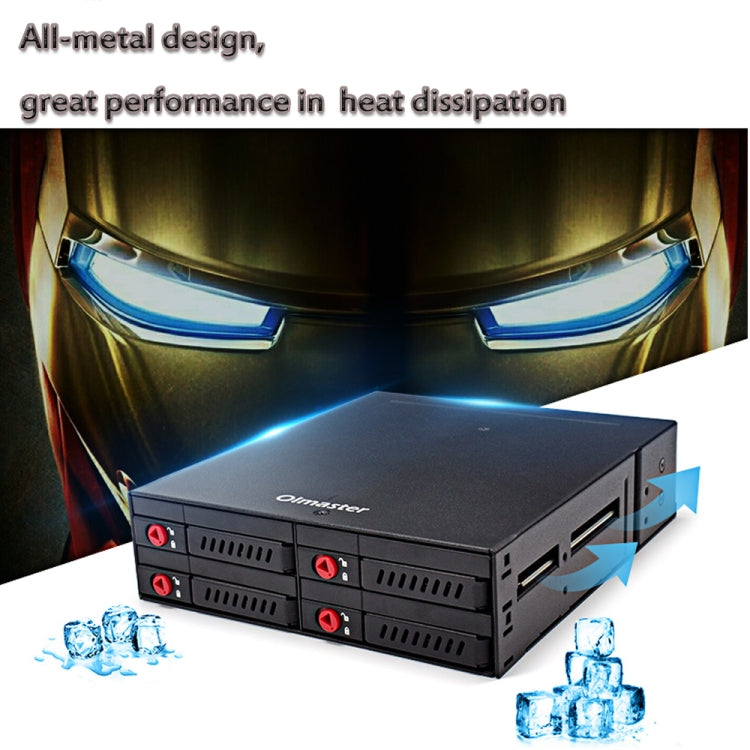 OImaster MR-6401 Four-Bay Chassis Built-In Optical Drive Hard Disk Box - free shipping - PMC Jewellery - Order now!