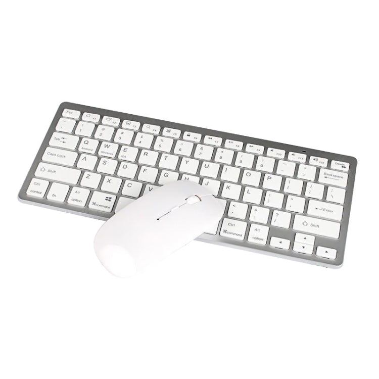 X5 Ultra-Thin Mini Wireless Keyboard + Wireless Mouse Set, Support Win / Android / IOS System(Silver) - Universal Keyboard by PMC Jewellery | Online Shopping South Africa | PMC Jewellery