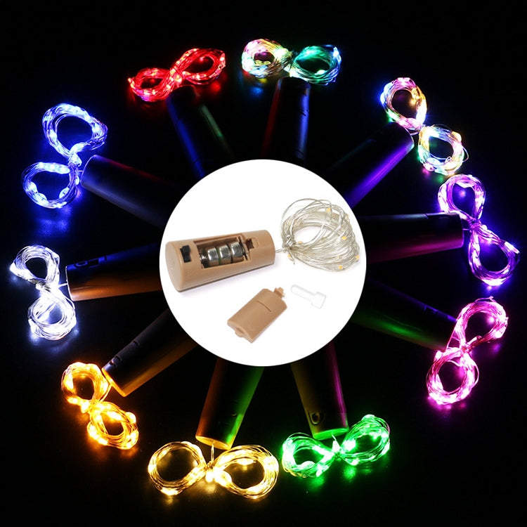 10 PCS LED Wine Bottle Cork Copper Wire String Light IP44 Waterproof Holiday Decoration Lamp, Style:2m 20LEDs(Green Light) - Holiday Lights by PMC Jewellery | Online Shopping South Africa | PMC Jewellery | Buy Now Pay Later Mobicred