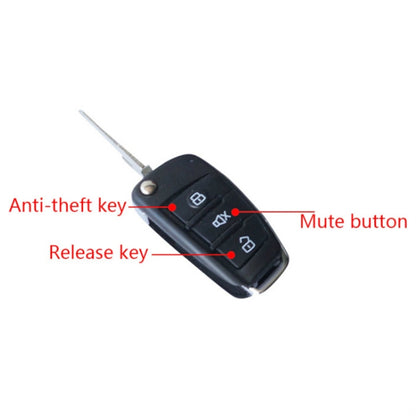 2 Set Universal Sound And Light Car Alarm 12V Vehicle Alarm System Bullet Key Remote Control - Security Alarm System by PMC Jewellery | Online Shopping South Africa | PMC Jewellery | Buy Now Pay Later Mobicred