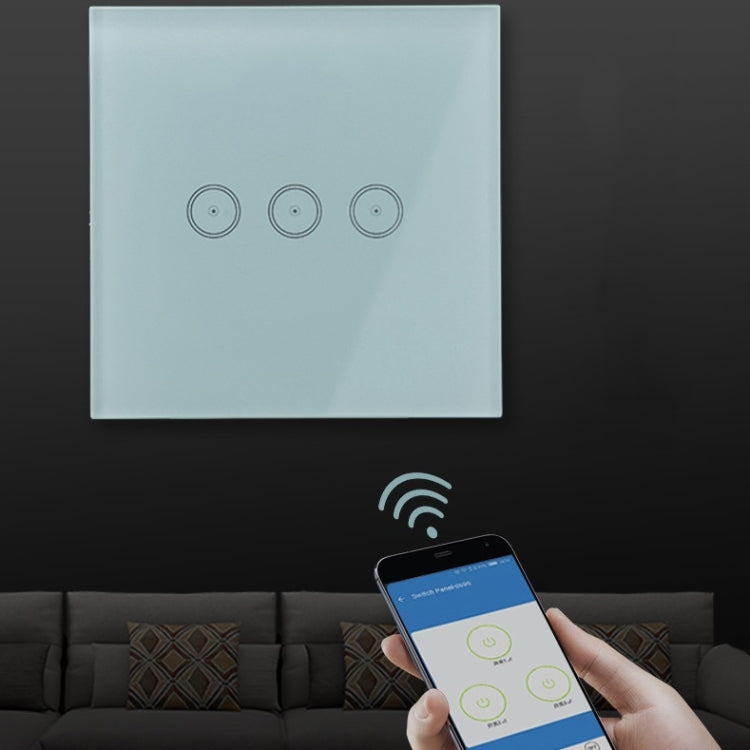 Wifi Wall Touch Panel Switch Voice Control Mobile Phone Remote Control, Model: White 1 Gang (Single Firewire Zigbee) - free shipping - PMC Jewellery - Order now!