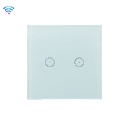 Wifi Wall Touch Panel Switch Voice Control Mobile Phone Remote Control, Model: White 2 Gang (Zero Firewire Zigbee) - Smart Switch by PMC Jewellery | Online Shopping South Africa | PMC Jewellery | Buy Now Pay Later Mobicred