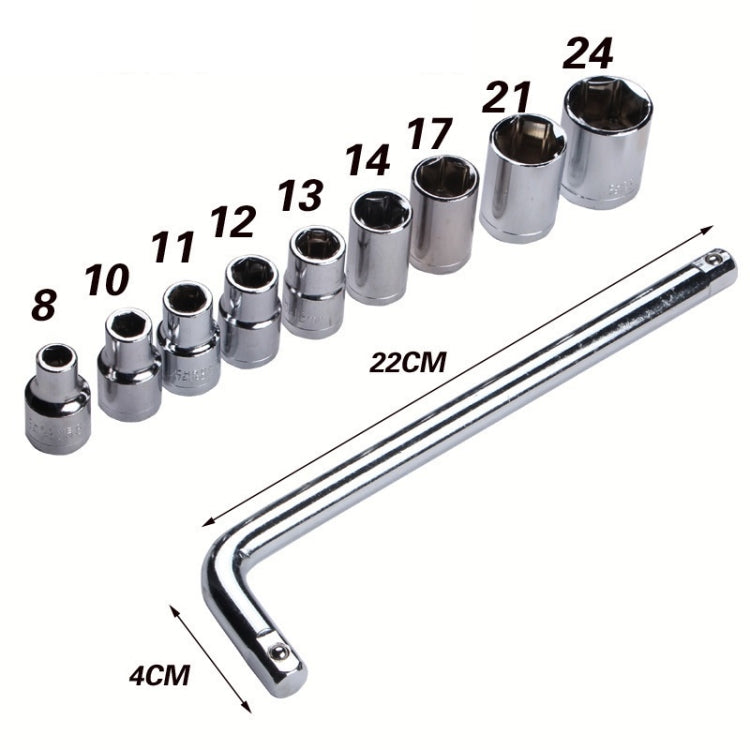 10 In1 Wrench Socket Repair Casing Toolbox Set Quick Multi-Function Screw Unloading Hardware Tool - Hand Tool Sets by PMC TechLife | Online Shopping South Africa | PMC TechLife | Buy Now Pay Later Mobicred