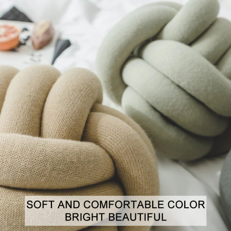 Hand-Made Knotted Ball Pillow, Size: Diameter: 25~30cm(Matcha) - free shipping - PMC TechLife - Order now!