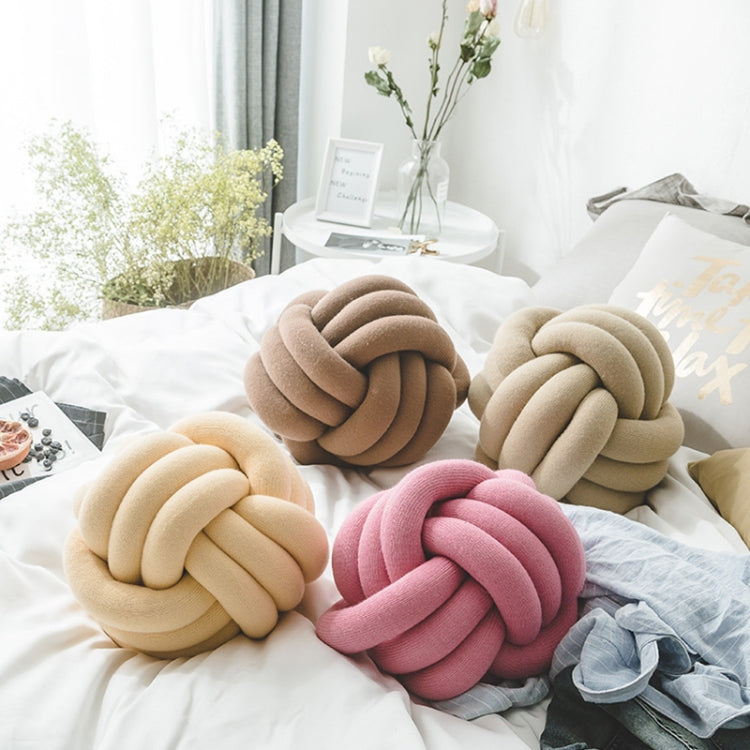 Hand-Made Knotted Ball Pillow, Size: Diameter: 25~30cm(Matcha) - free shipping - PMC TechLife - Order now!