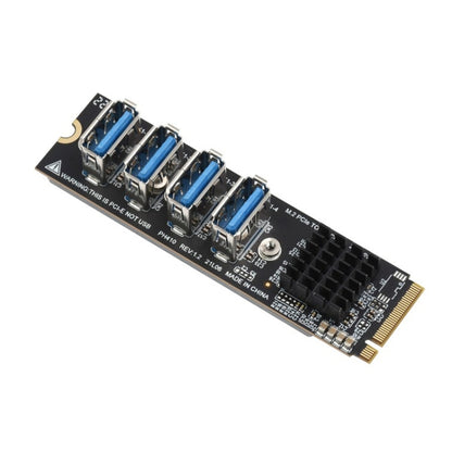 Waveshare 23316 M.2 to PCIe 4-Ch Expander, Using With PCIe X1 to PCIe X16 - Others by Waveshare | Online Shopping South Africa | PMC Jewellery | Buy Now Pay Later Mobicred