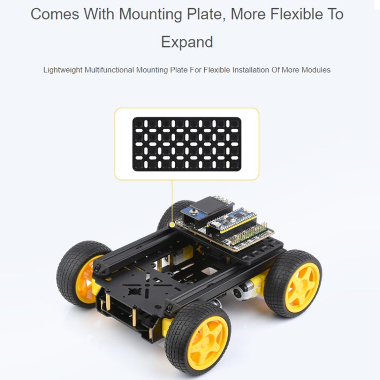 Waveshare Smart Mobile Robot Chassis Kit, Chassis:Normal(Normal Wheels) - Robotics Accessories by Waveshare | Online Shopping South Africa | PMC Jewellery | Buy Now Pay Later Mobicred