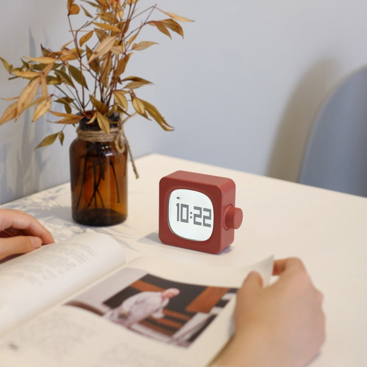 Student Creative Multifunctional Mute Bedside Bedroom Square Alarm Clock(Milky) - Novelty Clock by PMc TechLife | Online Shopping South Africa | PMc TechLife | Buy Now Pay Later Mobicred