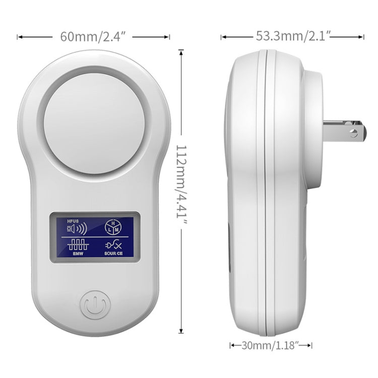 BG-305 Display Ultrasonic Insect Repellent, Product specifications: AU Plug(White) - Repellents by PMC TechLife | Online Shopping South Africa | PMC TechLife | Buy Now Pay Later Mobicred