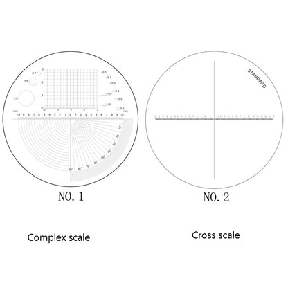 8 LED Lights 3 Groups Of Optical Glass HD With Scale 10 Times Magnifying Glass, Specification: Cross Scale Board - Hand Held Style by PMC Jewellery | Online Shopping South Africa | PMC Jewellery | Buy Now Pay Later Mobicred