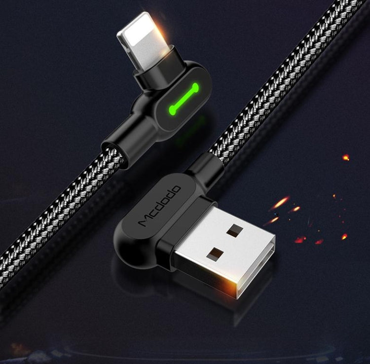 MCDODO 2A USB to 8 Pin Fast Charging Data Cable, Length:1.8m(Black) - Normal Style Cable by MCDODO | Online Shopping South Africa | PMC Jewellery | Buy Now Pay Later Mobicred