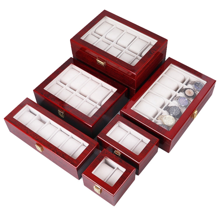 Wooden Baking Paint Watch Box Jewelry Storage Display Box(12-bit Black + Brown Matte) - free shipping - PMc TechLife - Order now!