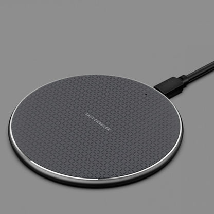 K8 10W Universal Aluminum Alloy Mobile Phone Wireless Charger, Specification:with 50cm Cable(Black) - Wireless Charger by PMC Jewellery | Online Shopping South Africa | PMC Jewellery | Buy Now Pay Later Mobicred