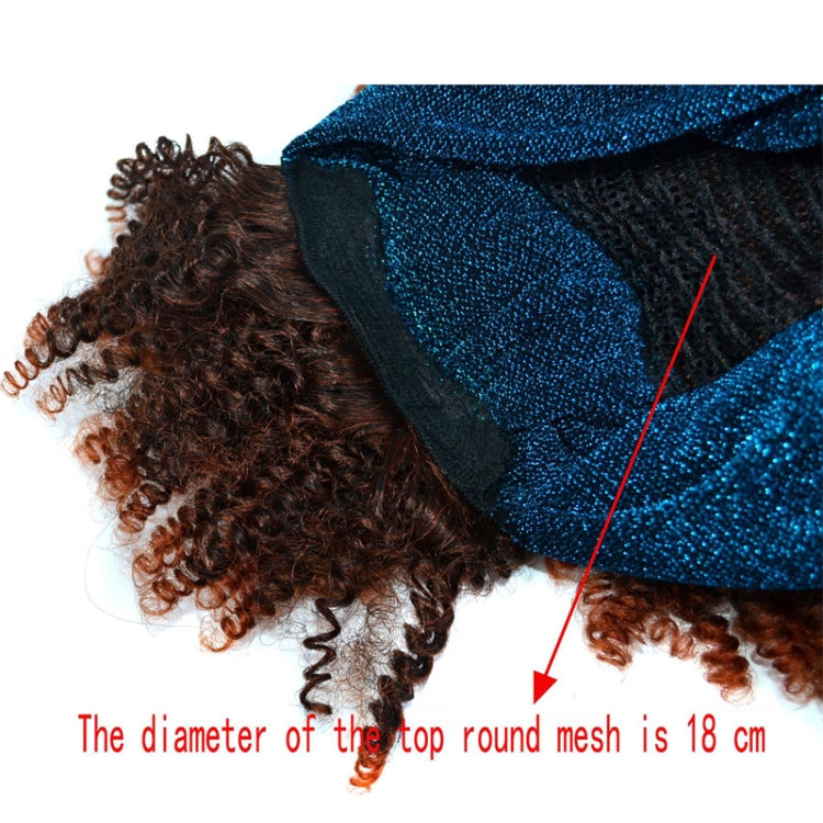Headscarf Wig Black Gradient Small Curly Wig Explosive Headgear, Colour: 9.TJD2-1BT27# - free shipping - PMC TechLife - Order now!