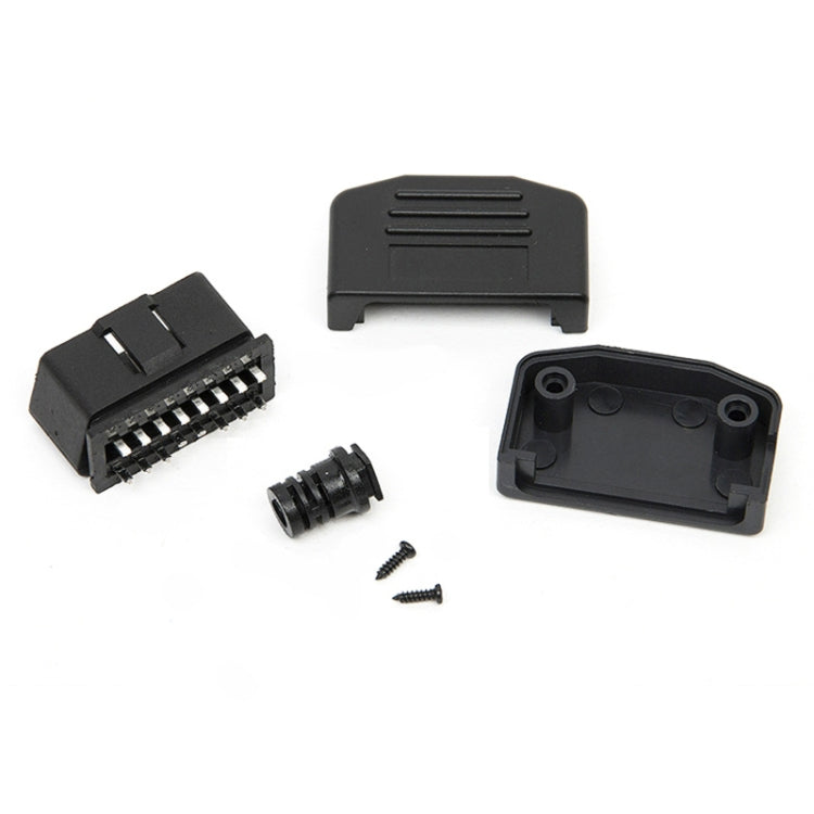 5 PCS 16PIN Car Male Connector OBD2 Connector Plug + Shell + Line Card + Screw OBD Plug J1962M - Cables & Connectors by PMC Jewellery | Online Shopping South Africa | PMC Jewellery