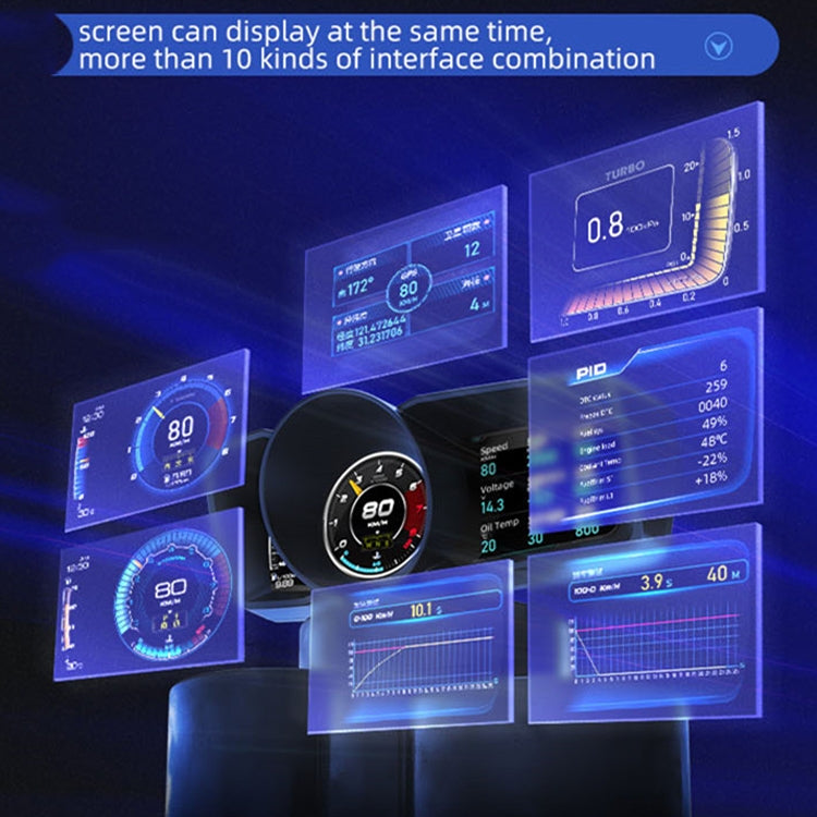 AP-7 HUD Head-Up Display OBD GPS Dual System Driving Computer Modified LCD Code Table - Head Up Display System by PMC Jewellery | Online Shopping South Africa | PMC Jewellery | Buy Now Pay Later Mobicred