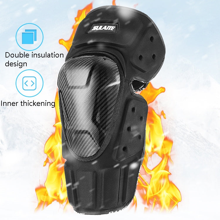 SULAITE Off-Road Motorcycle Windproof Warmth Drop-Proof Breathable Carbon Fiber Protective Gear, Specification: Knee Pads - Protective Gear by SULAITE | Online Shopping South Africa | PMC Jewellery | Buy Now Pay Later Mobicred