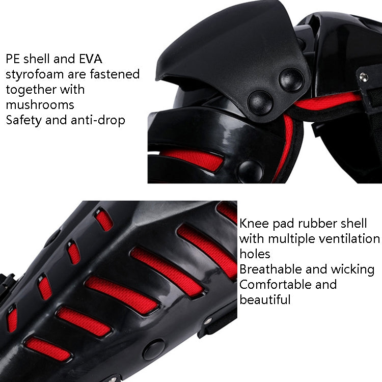 SULAITE Motorcycle Outdoor Riding Anti-Fall Protective Gear Knee Pads(Black Red) - Protective Gear by SULAITE | Online Shopping South Africa | PMC TechLife | Buy Now Pay Later Mobicred