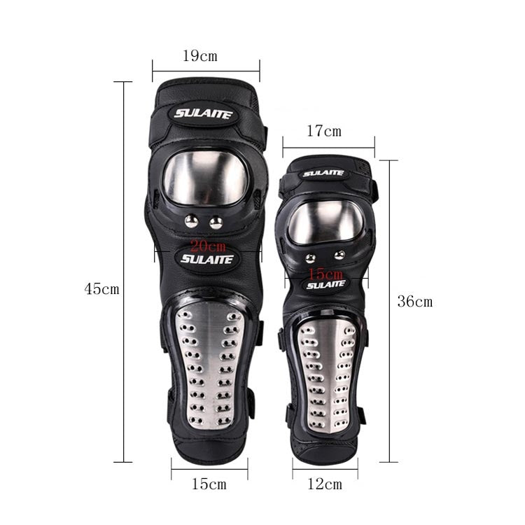 SULAITE GT341 Motorcycle Stainless Steel Knee Pads Elbow Pads Off-Road Cycling Racing Anti-Fall Sports Protective Gear - Protective Gear by SULAITE | Online Shopping South Africa | PMC TechLife | Buy Now Pay Later Mobicred