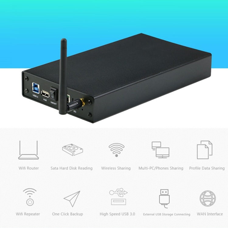 Blueendless 3.5 inch Mobile Hard Disk Box WIFI Wireless NAS Private Cloud Storage( US Plug) - free shipping - PMC Jewellery - Order now!