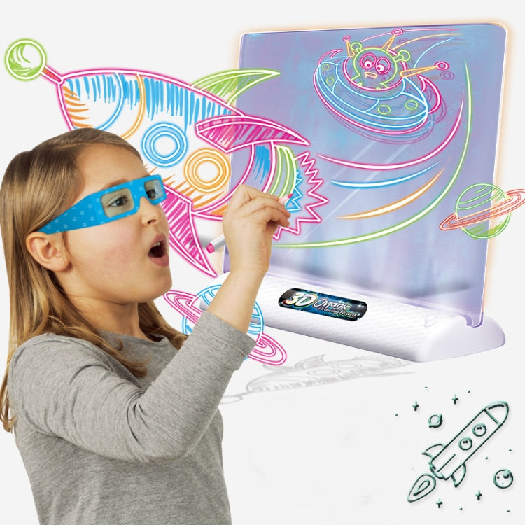 3D Fluorescent Drawing Board Magic Luminous Three-Dimensional Writing Board Graffiti Board Lighting Puzzle Children Drawing Board,Style: Large Drawing Board (Dinosaur Version) -  by PMC Jewellery | Online Shopping South Africa | PMC Jewellery | Buy Now Pay Later Mobicred