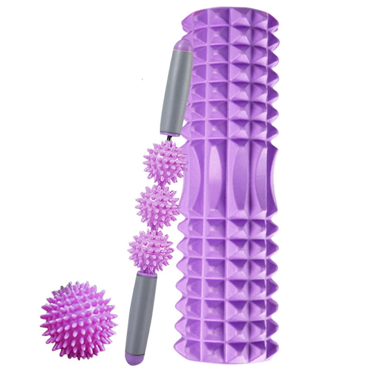 3 in 1 Eva Foam Roller Hollow Muscle Relaxation Roller Yoga Column Set, Length: 45cm (Purple Crescent) - Massage & Relaxation by PMC Jewellery | Online Shopping South Africa | PMC Jewellery