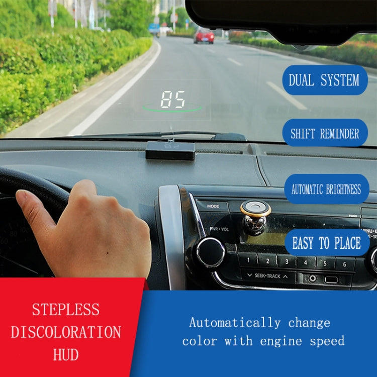 L2 HUD Head-Up Display, Water Temperature Per Hour, OBD Car Display With Color-Changing Atmosphere Light - Head Up Display System by PMC Jewellery | Online Shopping South Africa | PMC Jewellery | Buy Now Pay Later Mobicred