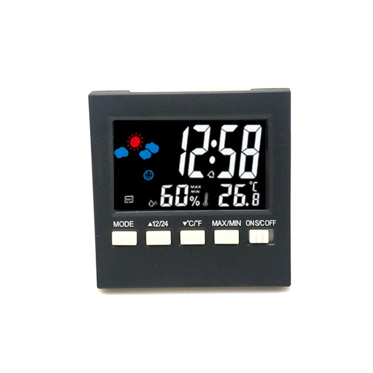 2159 Household Temperature And Humidity Display Alarm Clock Indoor Electronic Digital Display Multi-Function Color Screen Clock(Black) - free shipping - PMC TechLife - Order now!