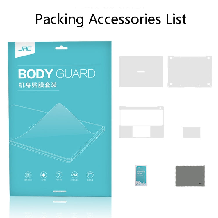 JRC 4 in 1 Computer Upper Cover + Lower Cover + Full Support Sticker + Touch Sticker Film Notebook Shell Protective Film For Huawei Matebook X Pro 2019 / 2020 (Silver) - free shipping - PMC Jewellery - Order now!