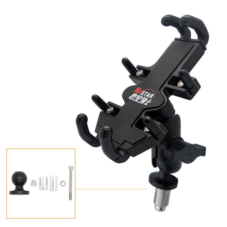 N-STAR NJN001 Motorcycle Bicycle Compatible Mobile Phone Bracket Aluminum Accessories Riding Equipment(With Expansion Head) - Holders by N-STAR | Online Shopping South Africa | PMC Jewellery | Buy Now Pay Later Mobicred