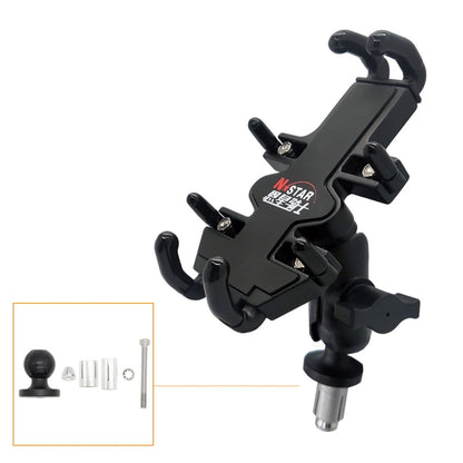 N-STAR NJN001 Motorcycle Bicycle Compatible Mobile Phone Bracket Aluminum Accessories Riding Equipment(With Expansion Head) - Holders by N-STAR | Online Shopping South Africa | PMC Jewellery | Buy Now Pay Later Mobicred