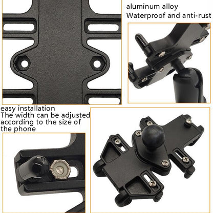 N-STAR NJN001 Motorcycle Bicycle Compatible Mobile Phone Bracket Aluminum Accessories Riding Equipment(With Hollow M8 Ball) - Holders by N-STAR | Online Shopping South Africa | PMC Jewellery | Buy Now Pay Later Mobicred