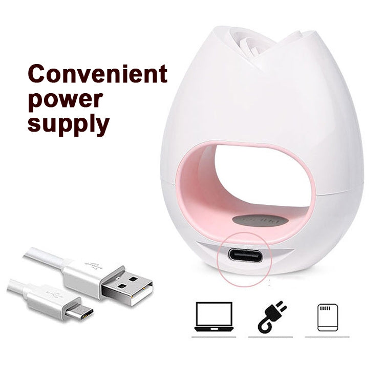 16W Rose Nail Art Phototherapy Lamp USB Sun Lamp LED Quick-Drying Nail Polish Baking Lamp, Specification: Button Model (White) - Nail Dryers by PMC Jewellery | Online Shopping South Africa | PMC Jewellery | Buy Now Pay Later Mobicred