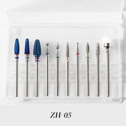 Tungsten Steel Alloy Nail Art Polished Head Set Grinding Machine Drain Brush Dead Polishing Tool, Specification: ZH05 - Grinding Tools & Accessories by PMC Jewellery | Online Shopping South Africa | PMC Jewellery | Buy Now Pay Later Mobicred