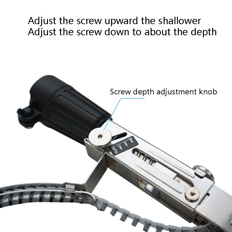 JieLi Chain Belt Screw Converter Electric Screwdriver On Gypsum Board Tool With 50 Chains Strap - Screws by PMC Jewellery | Online Shopping South Africa | PMC Jewellery