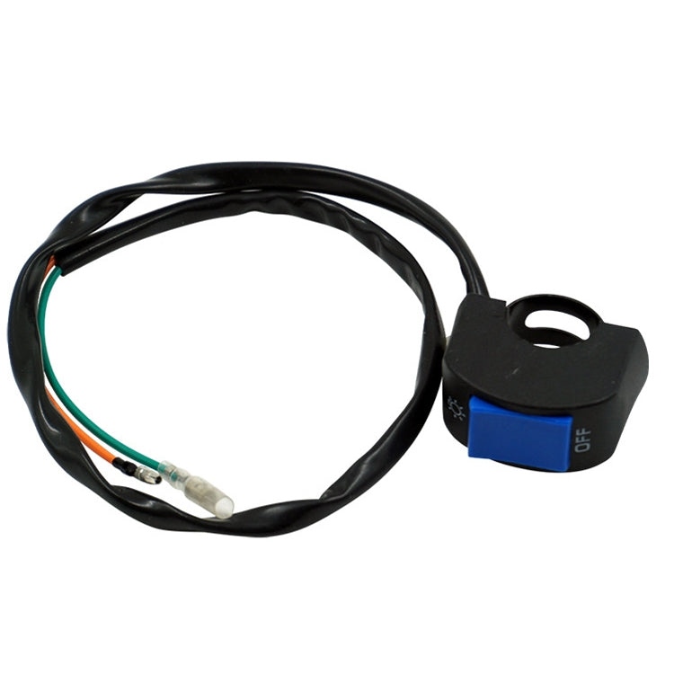 5 PCS Motorcycle Handlebar Tap Switch LED Headlight Break Extinguishing Fire Double Flash Switch(Blue Button) - Electrical System by PMC TechLife | Online Shopping South Africa | PMC TechLife | Buy Now Pay Later Mobicred