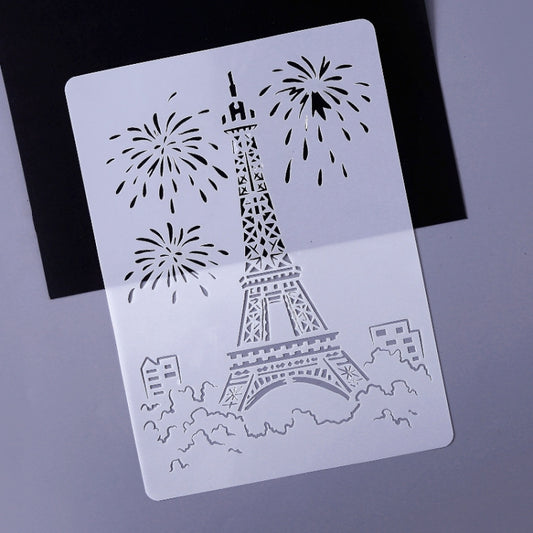 1 Paris Tower Construction Series Painting Template Theme City A4 Label Template - Art Supplies by PMC Jewellery | Online Shopping South Africa | PMC Jewellery | Buy Now Pay Later Mobicred