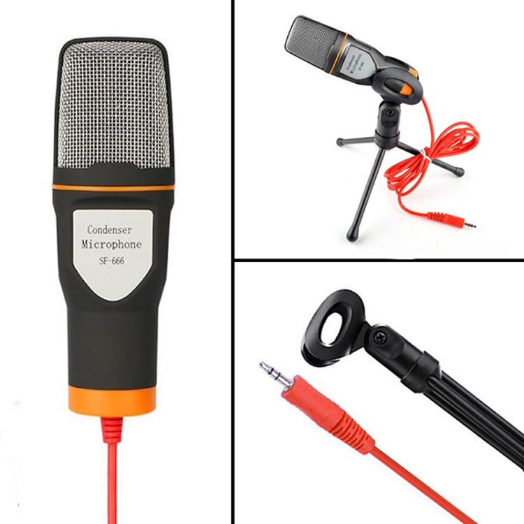 SF-666 Computer Voice Microphone With Adapter Cable Anchor Mobile Phone Video Wired Microphone With Bracketcket, Colour: Black - Microphone by PMC Jewellery | Online Shopping South Africa | PMC Jewellery | Buy Now Pay Later Mobicred