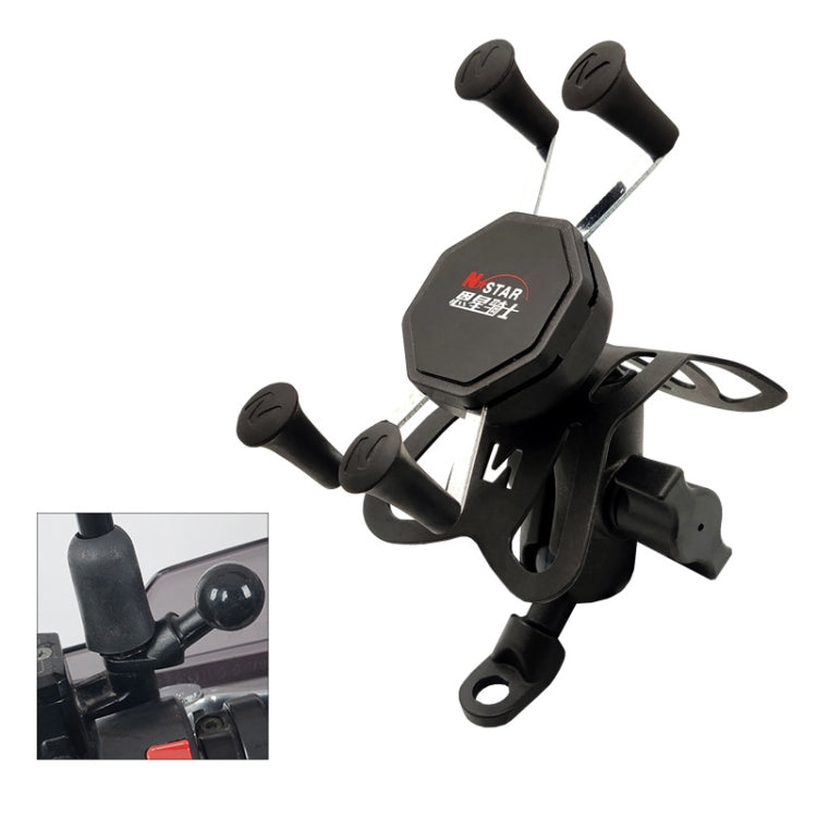 N-STAR N002 Motorcycle Bicycle Mobile Phone Bracket Riding Equipment(Small Tilted Head) - Holders by N-STAR | Online Shopping South Africa | PMC Jewellery | Buy Now Pay Later Mobicred