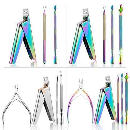 FABIYAN Nail Art Scissors Set Stainless Steel Nail Clippers Dead Skin Scissors Remover Steel Push, Specification: Set 1 - Nail Clipper by FABIYAN | Online Shopping South Africa | PMC Jewellery | Buy Now Pay Later Mobicred