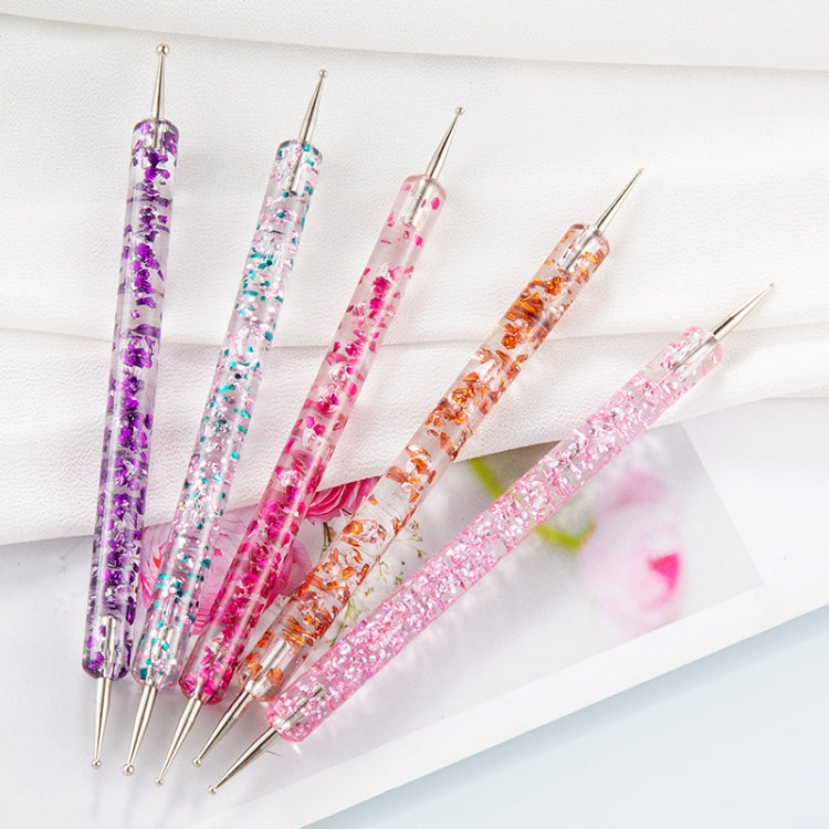 5 In 1 Nail Double-Headed Drill Pen Acrylic Transparent Pole Nail Tool - Nail Art Equipment by PMC Jewellery | Online Shopping South Africa | PMC Jewellery | Buy Now Pay Later Mobicred