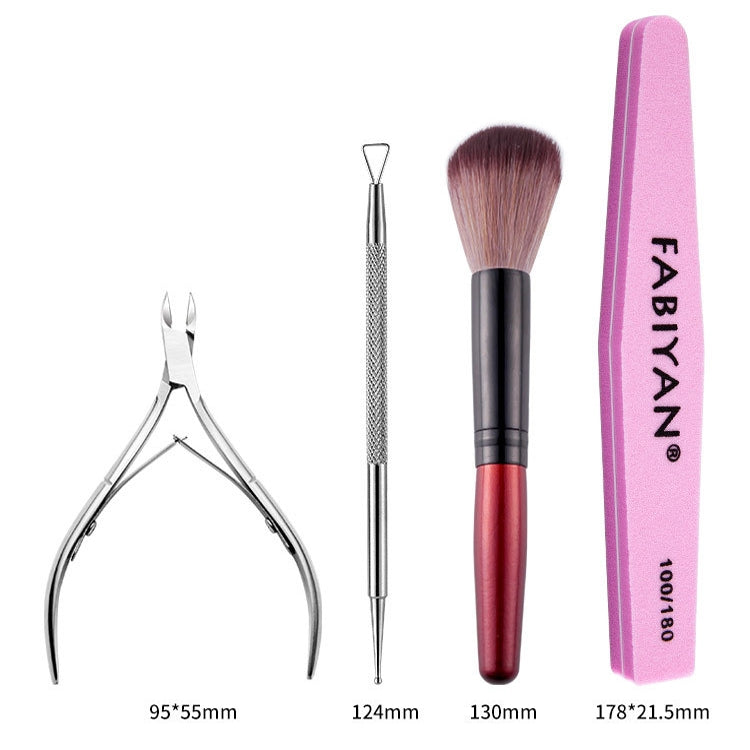 FABIYAN Nail Art Tool Set Manicure Disarm Tool Set, Specification: 5-piece Set - Nail Art Equipment by FABIYAN | Online Shopping South Africa | PMC Jewellery | Buy Now Pay Later Mobicred