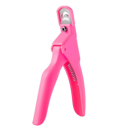 Nail Scissors U-Shaped Scissors DIY French Nail Fake Nail Scissors, Specification: Rose Red With Hood - Nail Clipper by PMC Jewellery | Online Shopping South Africa | PMC Jewellery | Buy Now Pay Later Mobicred