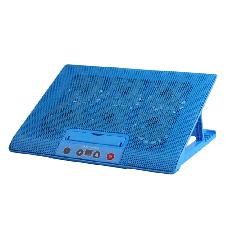 NUOXI M8 Laptop Radiator Multi-Angle Adjustment Six Fan Touch Screen Button Bracket(Blue) - Cooling Pads by NUOXI | Online Shopping South Africa | PMC Jewellery | Buy Now Pay Later Mobicred