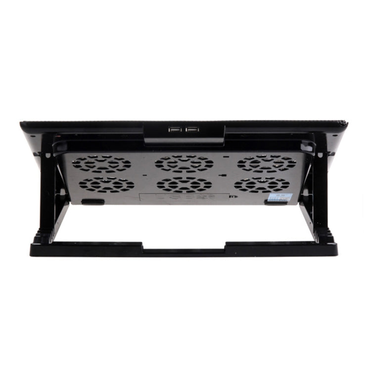 NUOXI M8 Laptop Radiator Multi-Angle Adjustment Six Fan Touch Screen Button Bracket(Black) - free shipping - PMC Jewellery - Order now!