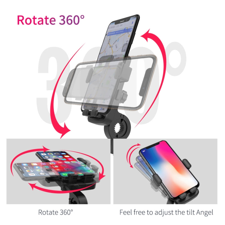 2 PCS Motorcycle Electrical Pedal Car Self-Lock Bracket Riding One-Button Shrink Mobile Phone Holder(Green M1) - Holder by PMC TechLife | Online Shopping South Africa | PMC TechLife | Buy Now Pay Later Mobicred