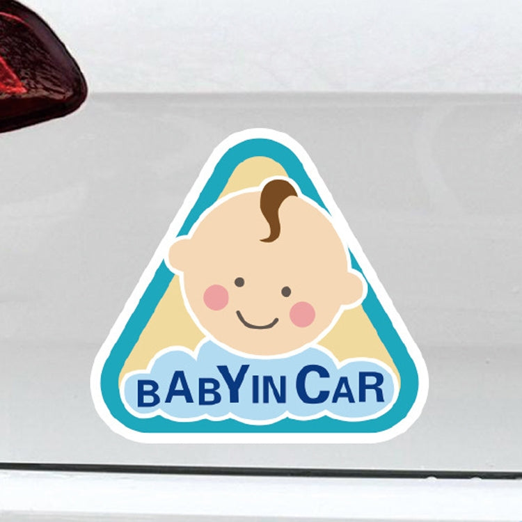 10 PCS There Is A Baby In The Car Stickers Warning Stickers Style: CT223P Triangle Girl Adhesive Stickers - Warning Sticker by PMC Jewellery | Online Shopping South Africa | PMC Jewellery | Buy Now Pay Later Mobicred