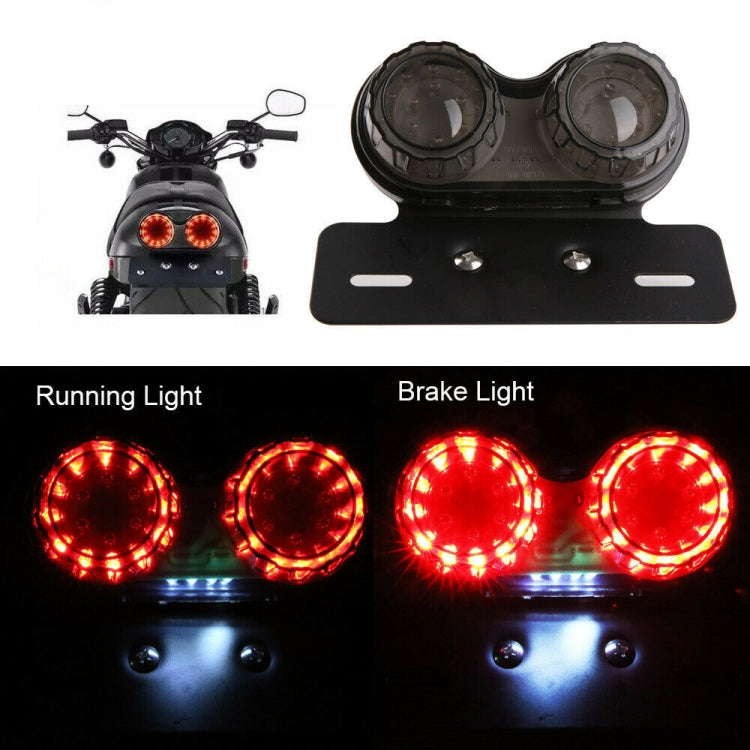 Motorcycle Modified Retro LED Integrated Rear Taillight Brake Light(Smoked Black Shell) - Signal Lights by PMC Jewellery | Online Shopping South Africa | PMC Jewellery | Buy Now Pay Later Mobicred