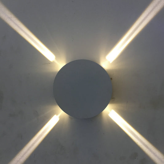 Round 12W LED Cross Star Wall Light Style Lamp Bar Network Bar KTV Club Background Wall Decoration Light(Warm White Light) - Wall Lamps by PMC Jewellery | Online Shopping South Africa | PMC Jewellery