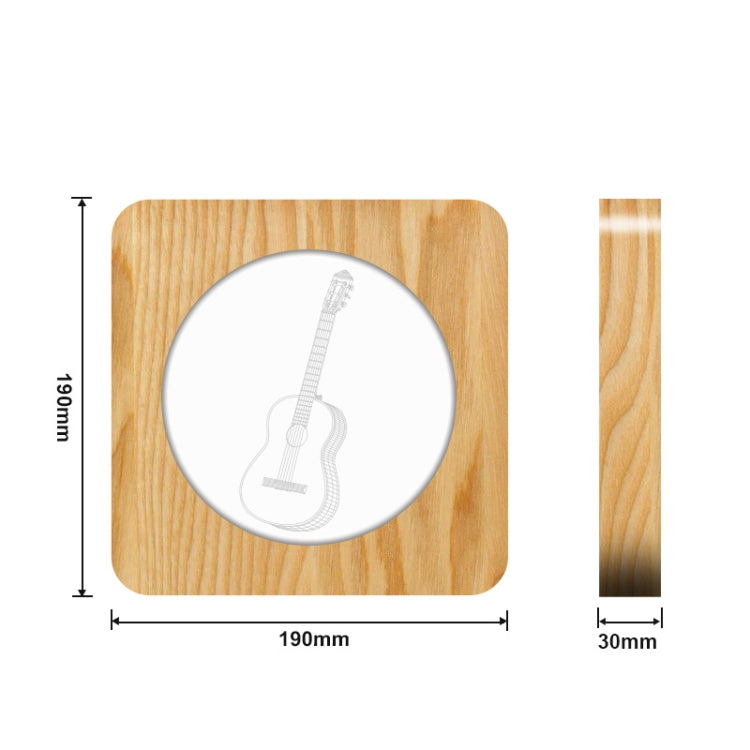 FS-A3272W Guitar Musical Instrument Solid Wood Frame Night Light(Warm White Light) - Night Lights by PMc TechLife | Online Shopping South Africa | PMc TechLife | Buy Now Pay Later Mobicred